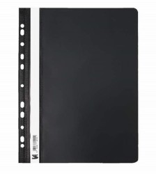Skoroszyt oczkowy sztywny A4 PCV czarny - opakowanie 10 sztuk