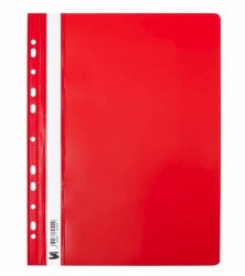 Skoroszyt oczkowy sztywny A4 PCV czerwony - opakowanie 10 sztuk