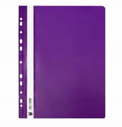 Skoroszyt oczkowy sztywny A4 PCV fioletowy - opakowanie 10 sztuk