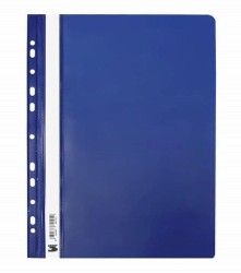 Skoroszyt oczkowy sztywny A4 PCV granatowy - opakowanie 10 sztuk