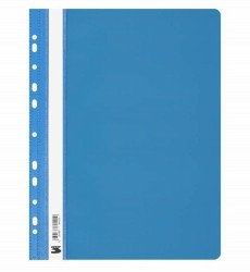 Skoroszyt oczkowy sztywny A4 PCV błękitny - opakowanie 10 sztuk