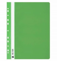 Skoroszyt oczkowy sztywny A4 PCV limonkowy - opakowanie 10 sztuk