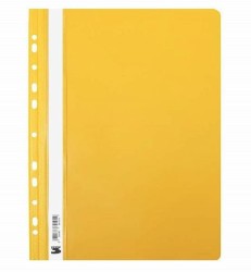Skoroszyt oczkowy sztywny A4 PCV żółty - opakowanie 10 sztuk