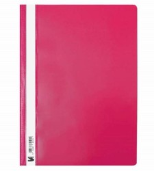 Skoroszyt niewpinany sztywny A4 PCV różowy - opakowanie 10 sztuk