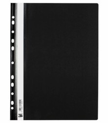 Skoroszyt oczkowy miękki A4 PP czarny - opakowanie 10 sztuk