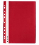 Skoroszyt oczkowy miękki A4 PP czerwony - opakowanie 10 sztuk