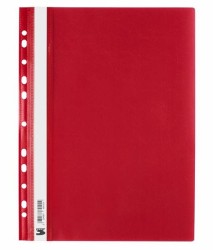 Skoroszyt oczkowy miękki A4 PP czerwony - opakowanie 10 sztuk