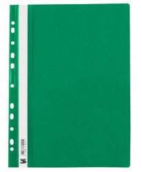 Skoroszyt oczkowy miękki A4 PP zielony - opakowanie 10 sztuk