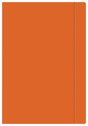 Teczka skrzydłowa z gumką Interdruk A4 - pomarańczowa