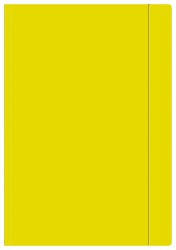 Teczka skrzydłowa z gumką Interdruk A4 - żółta