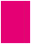 Teczka skrzydłowa z gumką Interdruk A4 - fluo różowa