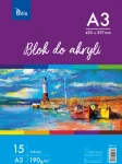 Blok do akryli Tetis A3 190g 15 arkuszy
