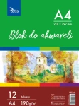 Blok do akwareli Tetis A4 190g 12 arkuszy