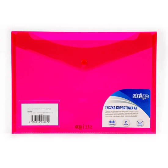 teczka kopertowa strigo a4 pozioma różowa.webp