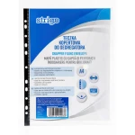 Teczka kopertowa do segregatora PP Strigo zamykana na zatrzask A4 - transparentna (biała)