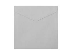 Koperta ozdobna kwadratowa 160x160 mm - pearl srebrny - 10 szt.