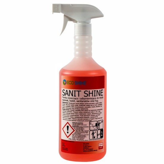 pianka czyszcząca i odkamieniająca do łazienek i toalet eco shine sanit shine 1l.jpg