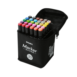 Zestaw markerów artystycznych alkoholowych dwustronnych M&G w etui - 30 kolorów