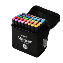 Zestaw markerów artystycznych alkoholowych dwustronnych M&G w etui - 40 kolorów 
