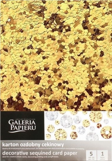 papier ozdobny złoty cekiny 210g.JPG