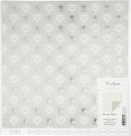Papier ozdobny do scrapbookingu 2-stronny 180g 30,5 x 30,5 cm - 3 arkusze - Silver Angels
