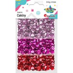 Cekiny Titanum Craft-Fun Series 8 mm - 3 x 5g - odcienie różu, czerwone