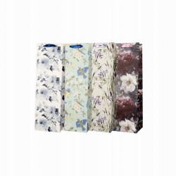 Torebka prezentowa na butelkę Incood 12 x 40 x 10 cm - różne wzory kwiatowe