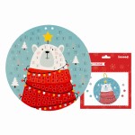 Zestaw kreatywny - mozaika z pianki świąteczna - Miś Polarny