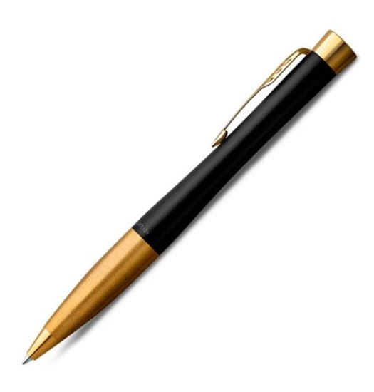 długopis parker jotter urban muted czarny black ct złote wykończenia.JPG