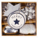 Zestaw do pakowania prezentów Incood - wstążki, tagi, rozetki - srebrny