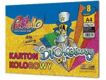 Karton kolorowy ozdobny brokatowy Pastello 210g A4 - 8 kolorów