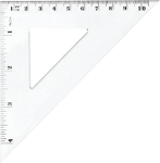 Ekierka równoramienna Tetis 90, 45, 45 stopni - 10,5 cm 4''