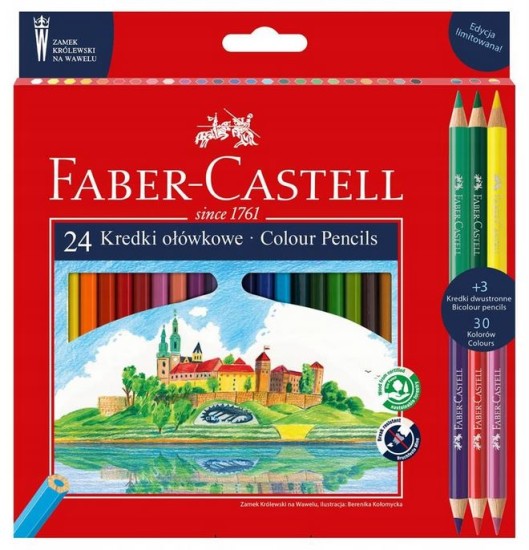 kredki ołówkowe faber castell edycja limitowana z kolorowanką 24 kolory.JPG