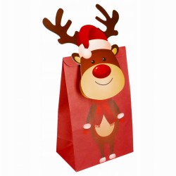 Torebka bożonarodzeniowa na słodycze - Renifer - 2 szt.