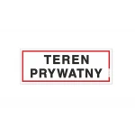 Tabliczka informacyjna 21 x 8 cm - Teren prywatny