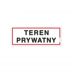 Tabliczka informacyjna 21 x 8 cm - Teren prywatny