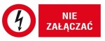 Tabliczka informacyjna 22 x 8,5 cm - Nie załączać