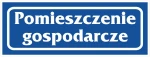 Tabliczka informacyjna / Oznakowanie pomieszczeń 24 x 9 cm - Pomieszczenie gospodarcze