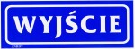 Tabliczka informacyjna 24 x 9 cm - Wyjście