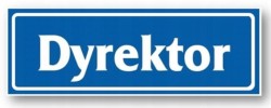 Naklejka informacyjna / Oznakowanie pomieszczeń 24 x 9 cm - Dyrektor