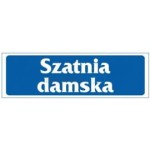 Naklejka informacyjna / Oznakowanie pomieszczeń 24 x 9 cm - Szatnia damska