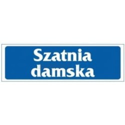 Naklejka informacyjna / Oznakowanie pomieszczeń 24 x 9 cm - Szatnia damska