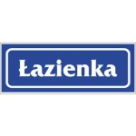 Naklejka informacyjna / Oznakowanie pomieszczeń 24 x 9 cm - Łazienka