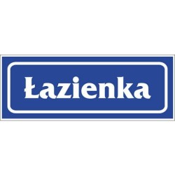 Naklejka informacyjna / Oznakowanie pomieszczeń 24 x 9 cm - Łazienka