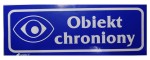 Naklejka informacyjna / Oznakowanie pomieszczeń 24 x 9 cm - Obiekt chroniony