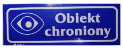 Naklejka informacyjna / Oznakowanie pomieszczeń 24 x 9 cm - Obiekt chroniony