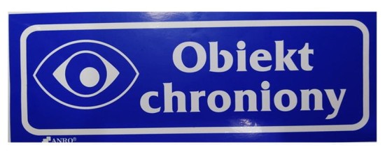 naklejka informacyjna oznakowanie pomieszczeń anro obiekt chroniony.JPG