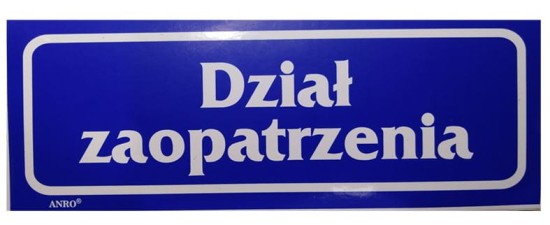naklejka informacyjna oznakowanie pomieszczeń anro dział zaopatrzenia.JPG
