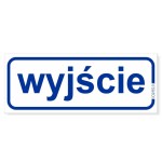Naklejka informacyjna / Oznakowanie pomieszczeń 20,5 x 8 cm - Wyjście