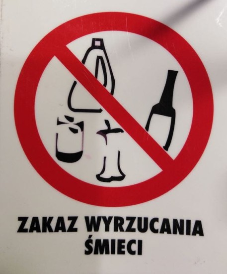 naklejka informacyjna zakaz wyrzucania śmieci 10 x 8.JPG